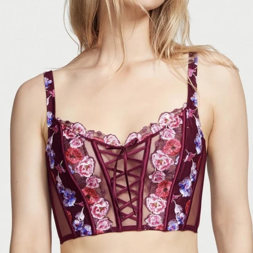 XL Victoria's Secret dream angels unlined embroidered corset bra